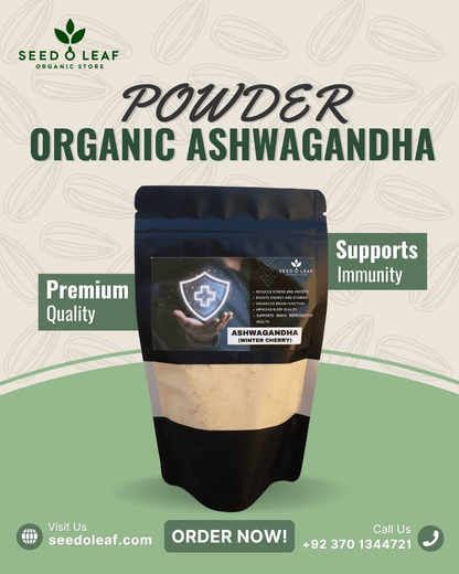 Organic Ashwagandha Powder 200gm - SeedOLeaf