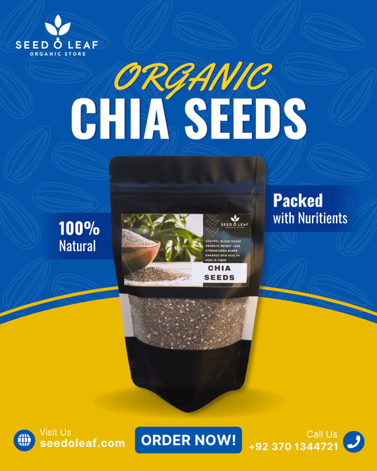Organic Chia Seeds 500gm - SeedOLeaf