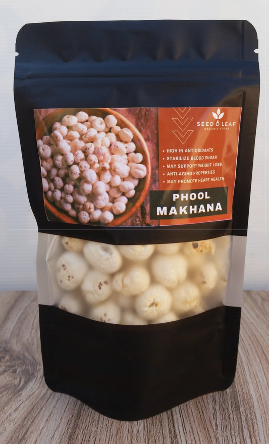 Organic Makhana (Fox Nuts) 100 Grams - SeedOLeaf