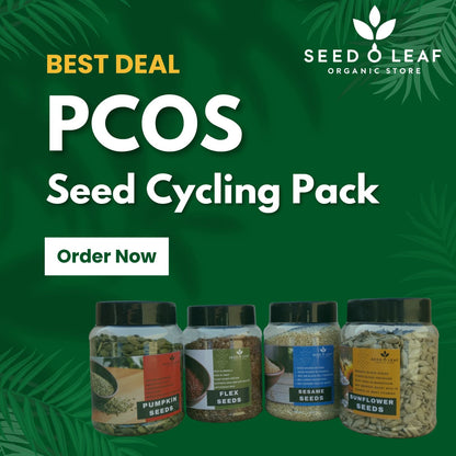 PCOS Seed Cycling Pack – Natural Hormone Balance & Menstrual Cycle Support (200gm Each)